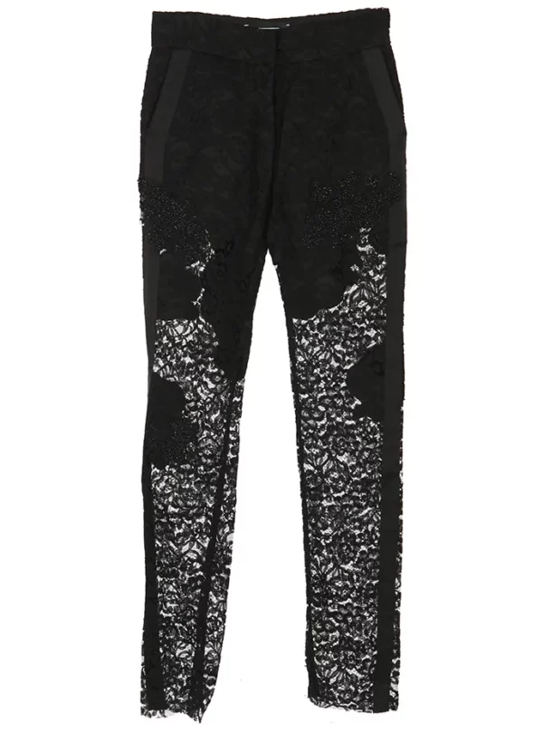 【二手】ALMAZ 縫飾蕾絲長褲 | ALMAZ PRE-OWNED APPLIQUED LACE TROUSERS