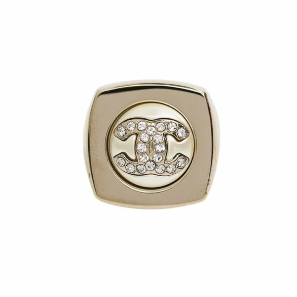 250227 直播編號 9 : 【全新】CHANEL CC LOGO 方型戒指 12 ABA743 E21473