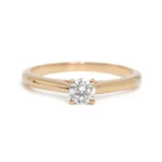 250403 直播編號 17 : 【未使用品】CARTIER 1895 玫瑰金單顆鑽石戒指 54 R59 E22888