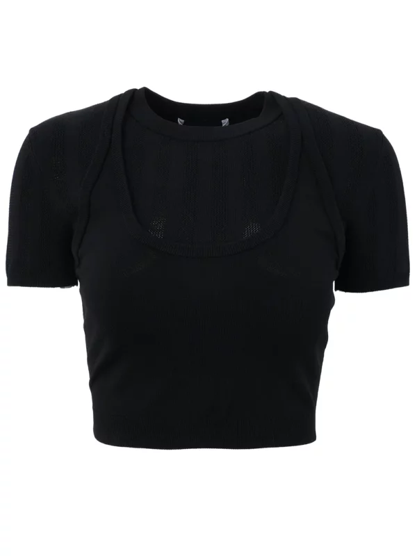 【二手】ALEXANDER WANG 假兩件短款上衣 XS