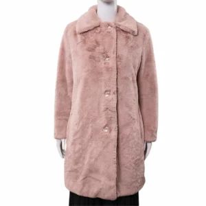 【二手】BURBERRY 人造毛長外套 US4 E21629
