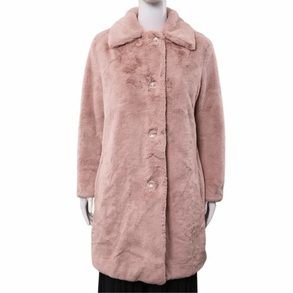 【二手】BURBERRY 人造毛長外套 US4 E21629