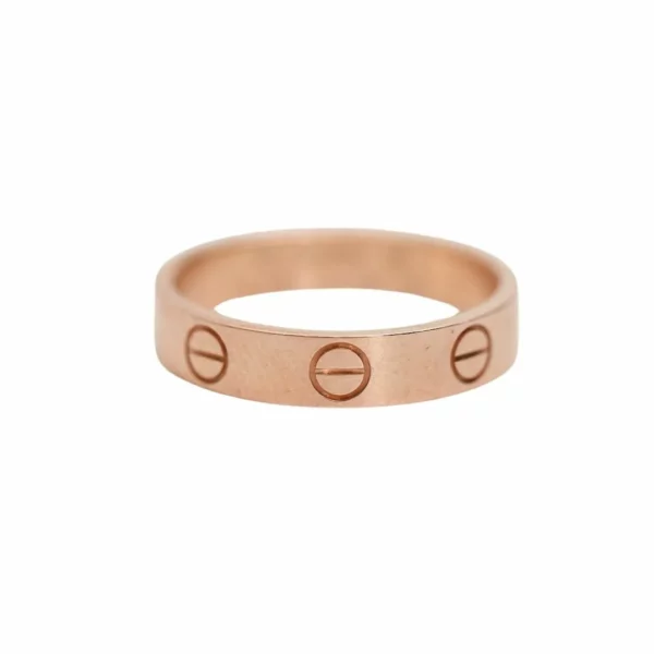【二手】CARTIER LOVE 玫瑰金戒指 49 E22937