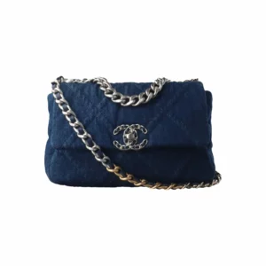 【二手】CHANEL 19 牛仔布小號垂蓋手袋 AS1160 VV2457