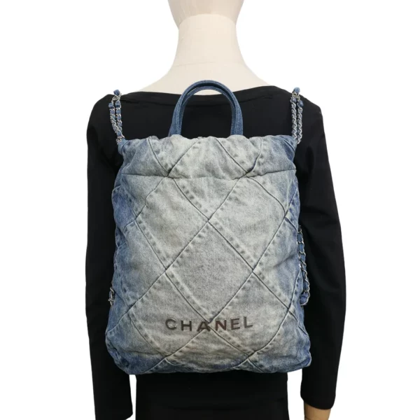 【二手】CHANEL 22 BAG 黑色背包 PD1962