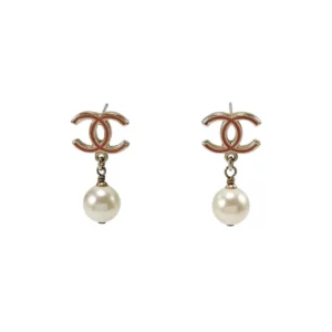 【二手】CHANEL CC 珍珠耳釘 PD2031