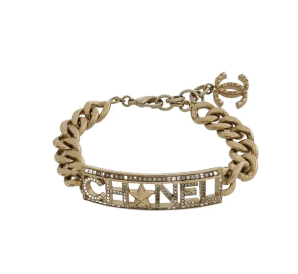 【二手】CHANEL LOGO 水晶手鏈 RR1831