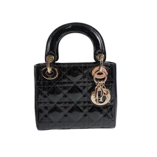 【二手】CHRISTIAN DIOR LADY DIOR 迷你黑色手提袋 PD1987