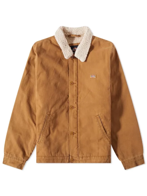 【意大利】DICKIES CONSTRUCT 皮毛一體邊飾夾克 M