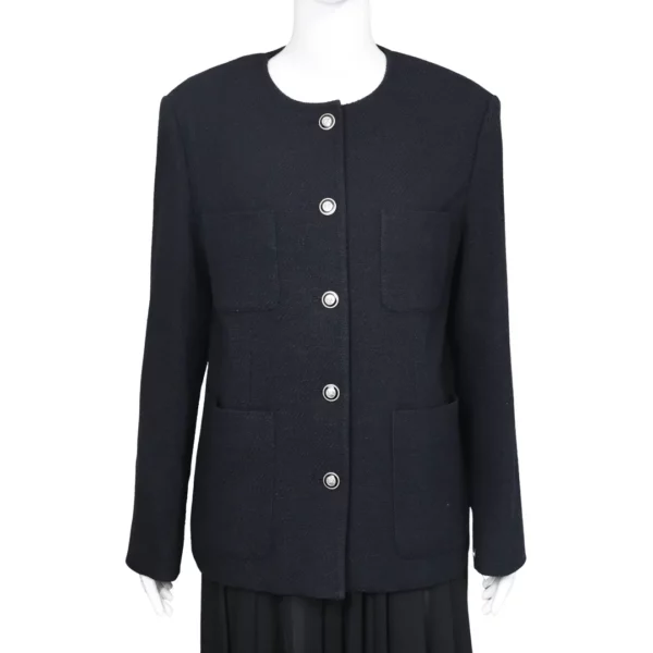 【未使用品】DUNST 無領花呢外套 S E16874
