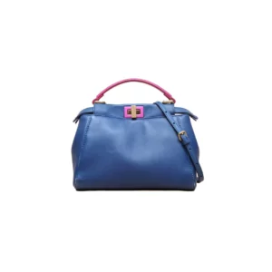 【二手】FENDI PEEKABOO 迷你藍色手袋 PD1945