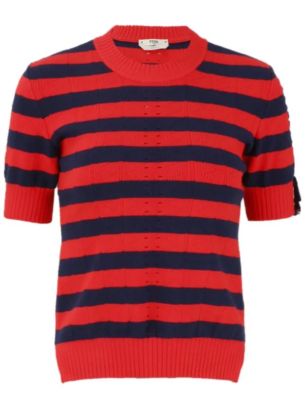 FENDI PRE-OWNED OPEN-KNIT TOP 38