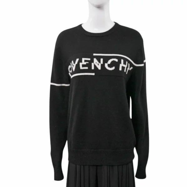 【全新】GIVENCHY 分裂 LOGO 毛衣 M E19283