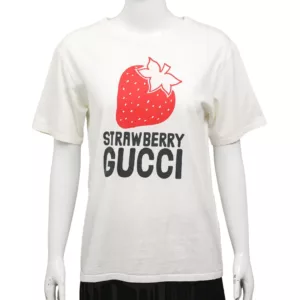 【二手】GUCCI 草莓印花童裝T恤 12 E19310