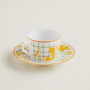 【全新】HERMES A WALK IN THE GARDEN 茶杯碟禮品套裝 E20503
