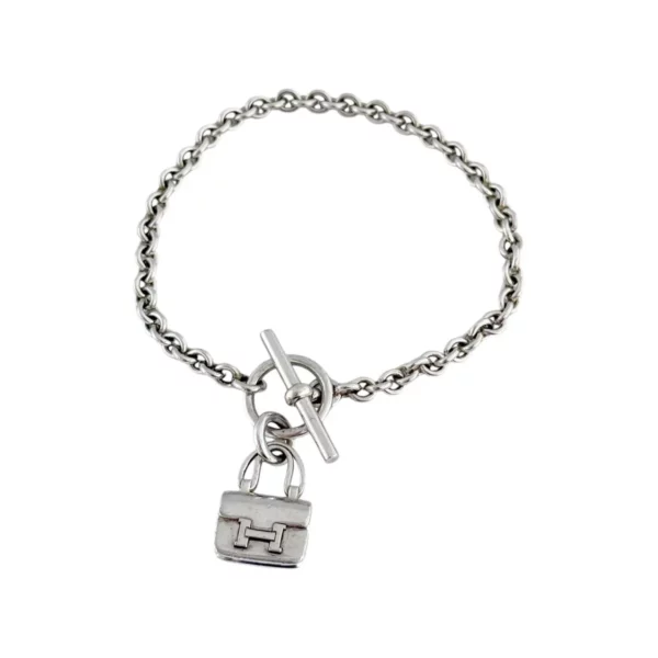 【二手】HERMES AMULETTES CONSTANCE 純銀手鏈 PD2049