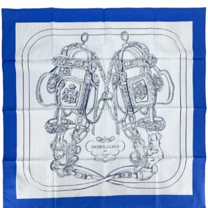 【二手】HERMES BRIDES DE GALA FINESSE 90 絲巾 E20509
