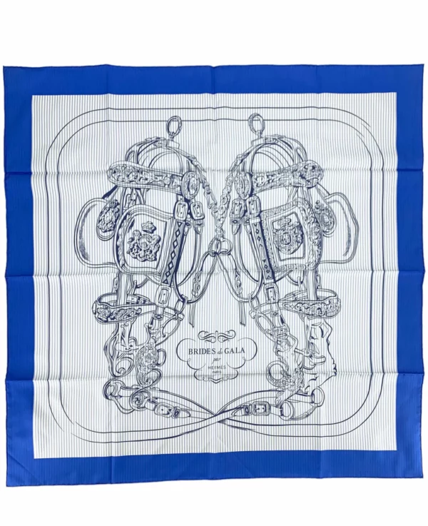 【二手】HERMES BRIDES DE GALA FINESSE 90 絲巾 E20509