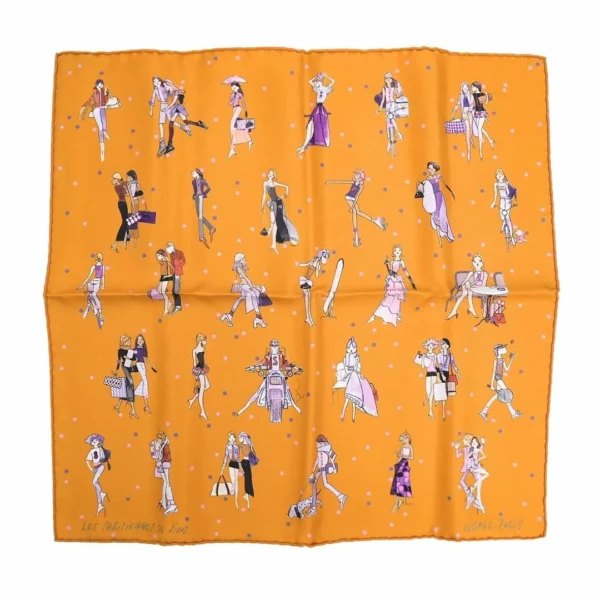 【全新】HERMES LES PARISIENNES DE KIRAZ 42 絲巾 E21611