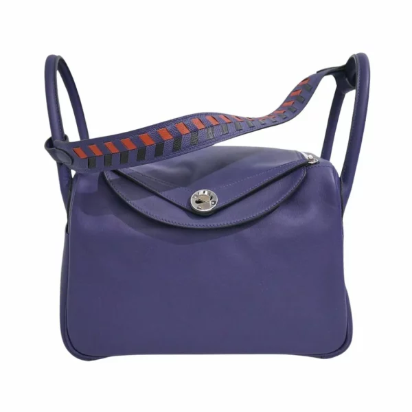 【未使用品】HERMES LINDY 30 織皮肩帶手袋 E20881