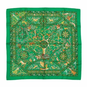 【二手】HERMES PEUPLE DU VENT 90 絲巾 E22109