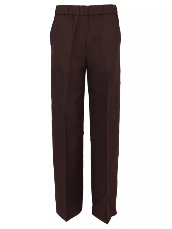 【意大利】JIL SANDER 褶裥華達呢闊腿褲 34
