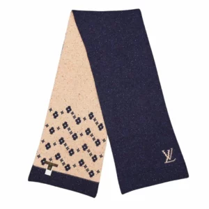 【未使用品】LOUIS VUITTON 花卉羊絨圍巾 E20113