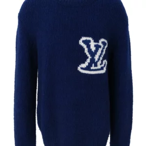 【二手】LOUIS VUITTON LOGO 嵌花針織毛衣 L