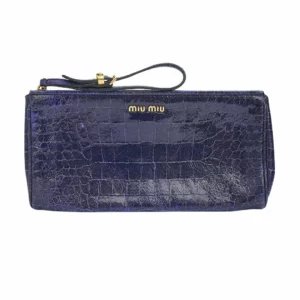 【二手】MIU MIU 鱷魚皮壓花手包 E20997