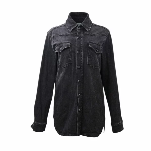 【二手】OFFWHITE 花卉圖案牛仔襯衫 42 E14284