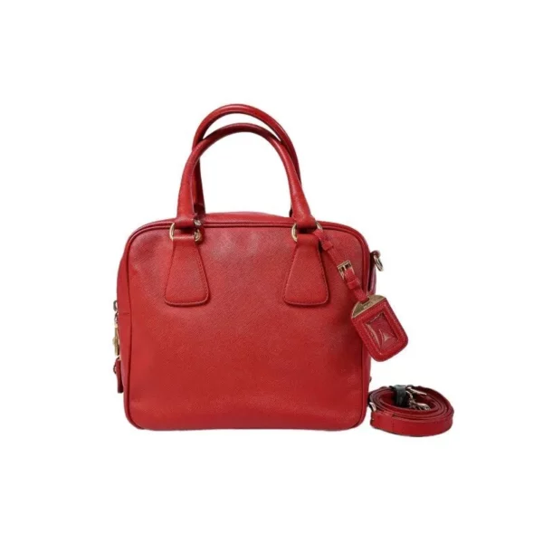 【二手】PRADA 皮革紅色肩背袋 PD2048