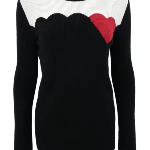 【二手】RED VALENTINO 愛心嵌花針織毛衣 M