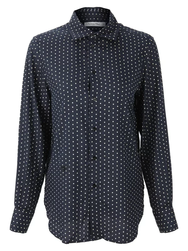 【二手】SAINT LAURENT 波點印花襯衫 34