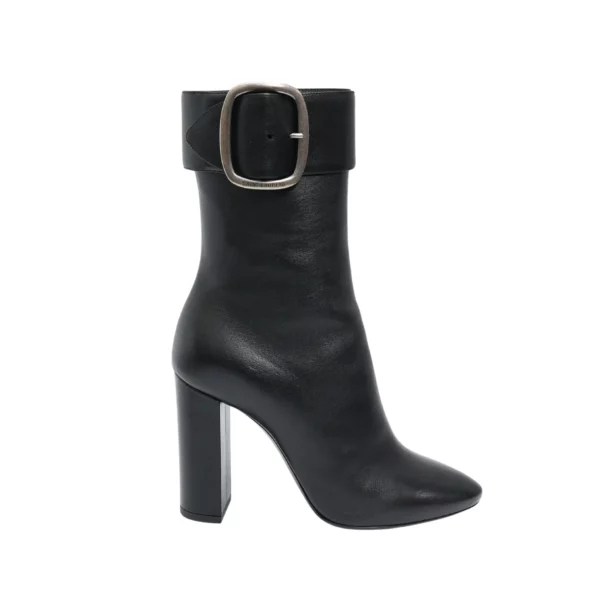 【全新】SAINT LAURENT JOPLIN 皮革扣靴 37.5 E21804