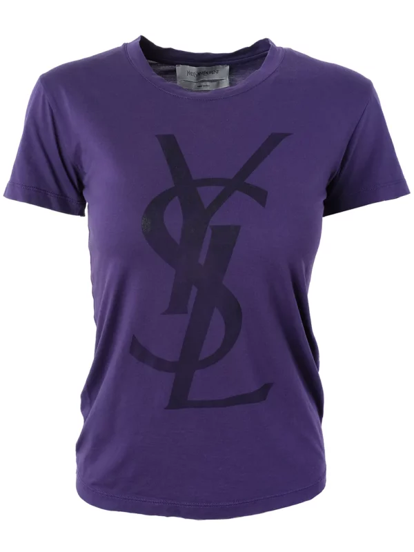 【二手】SAINT LAURENT LOGO 印花T恤 34