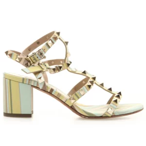 【二手】VALENTINO ROCKSTUD 系帶鉚釘涼鞋 35