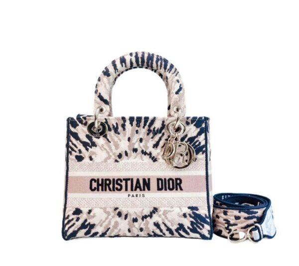 【二手】CHRISTIAN DIOR LADY D-LITE繡花手提袋 PD2815