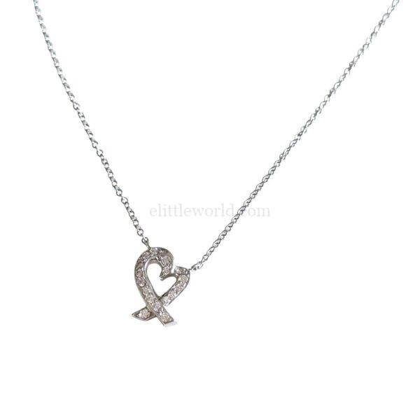 【二手】TIFFANY & CO. PALOMA PICASSO 滿鑽 愛心 項鏈 PD2847