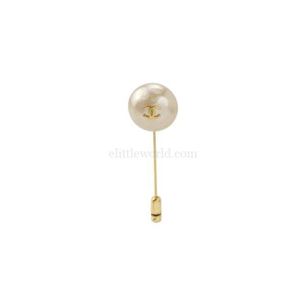 【中古】CHANEL CC 珍珠胸針 PD2944