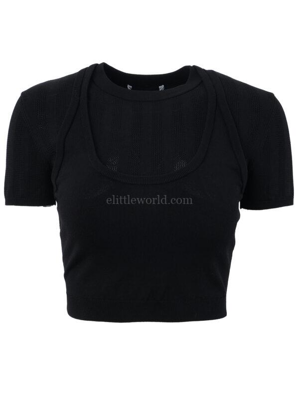 【二手】ALEXANDER WANG 假兩件短款上衣 XS