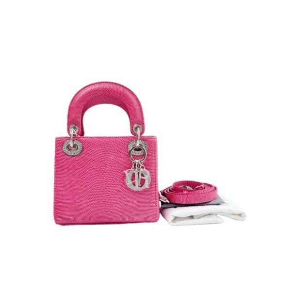 【二手】CHRISTIAN DIOR LADY DIOR 迷你蜥蜴皮手袋 RR3058