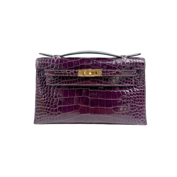【二手】HERMES KELLY 迷你手包 9G水晶紫 PD3370