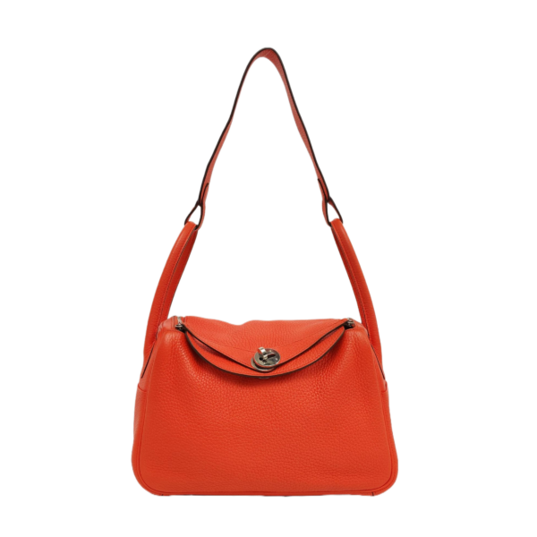 【二手】HERMES LINDY 26 手袋 橙紅色 RR3146