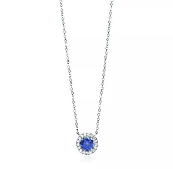 【二手】TIFFANY & CO. TIFFANY SOLESTE 藍寶石與鑽石鍊墜 RR3031