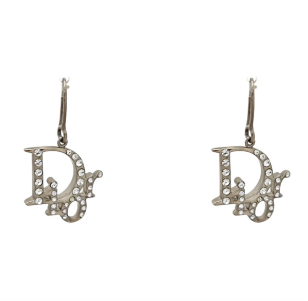 【二手】CHRISTIAN DIOR 水晶吊墜耳環 RR3060